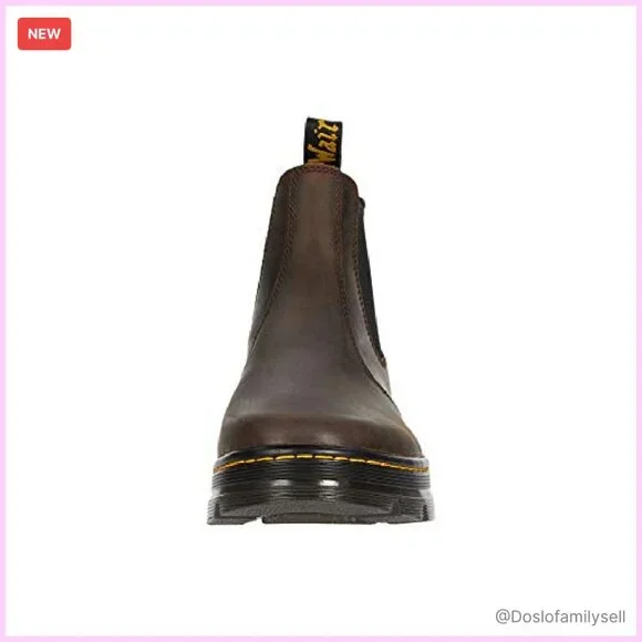Leather Chelsea Boots Unisex Classic Retro Chunky Sole Comfortable Pull-On